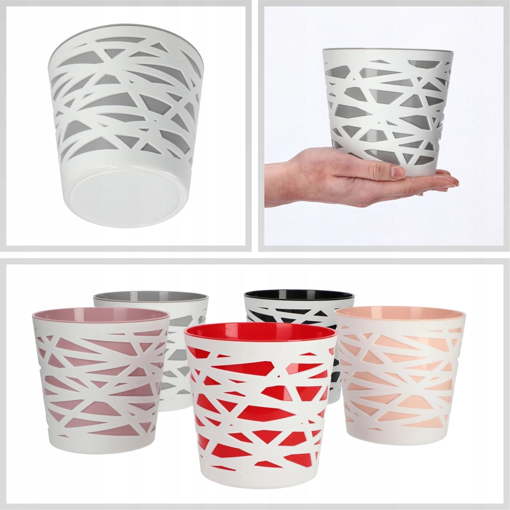 KADAX - Inserto in plastica per vaso di fiori e piante, 13 cm, grigio