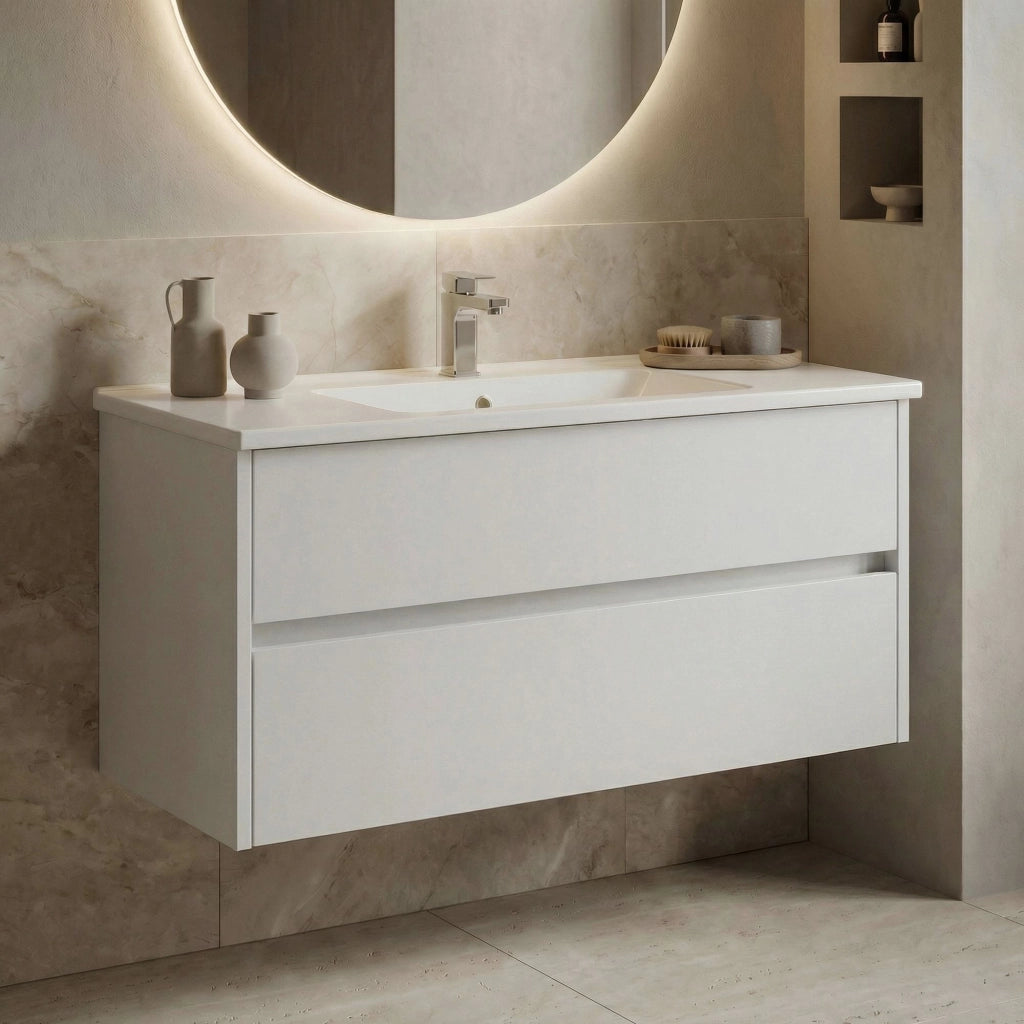 Mobile lavabo "Side 100 v3" - 100 x 45 x 52 cm - Bianco opaco