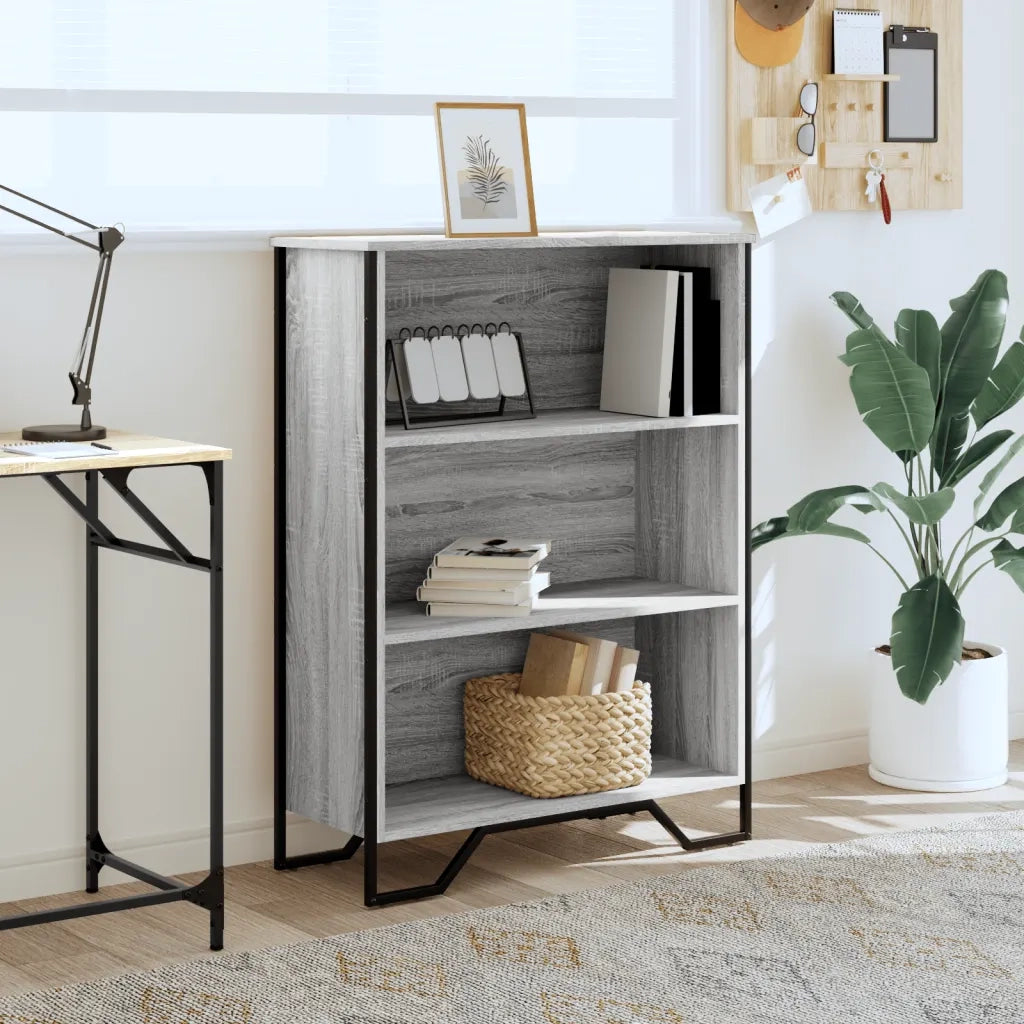 Libreria Grigio Sonoma 80x31x106 cm in Legno Multistrato 848627
