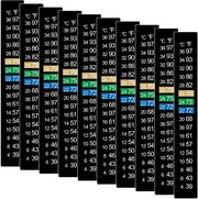 Termometro Acquario Digitale a Striscia - 10 Pezzi - Visualizzazione Temperatura Digitale - Striscia Sensibile alla Temperatura - PET/LCD - 13 × 1,8 cm - Striscia di Temperatura