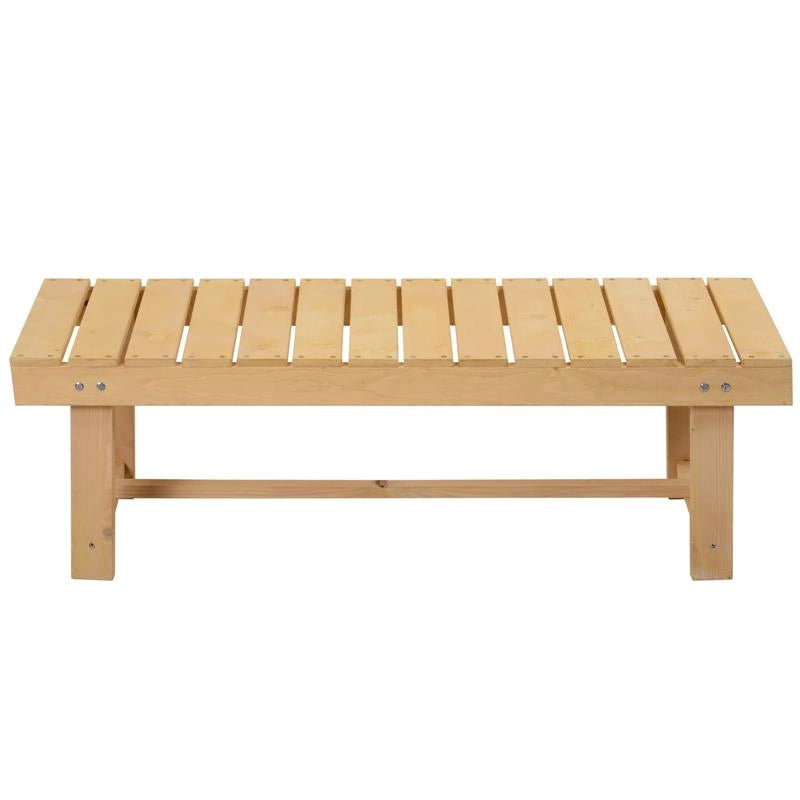 PANCHINA DA ESTERNI IMPERMEABILE 2 POSTI IN LEGNO DI ABETE 110 X 38 X 35 CM
