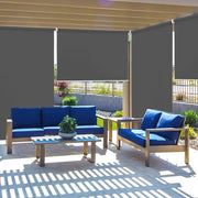 Tendal di Ombreggiamento 180x140cm - Grigio Scuro - Impermeabile e Protezione UV 80% - 2 Pezzi
