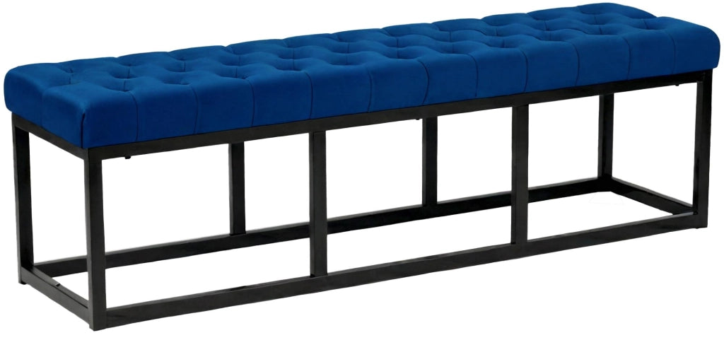 Panca Polson Velluto Nero 150 cm 3