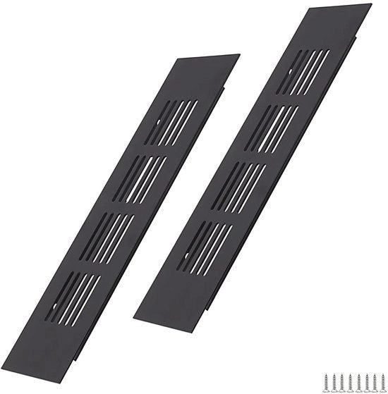 Ventilatore a soffitto 200x50mm nero - Alluminio - 2 pezzi - Montaggio facile - Facile manutenzione - Ventilazione efficiente - Luce a soffitto