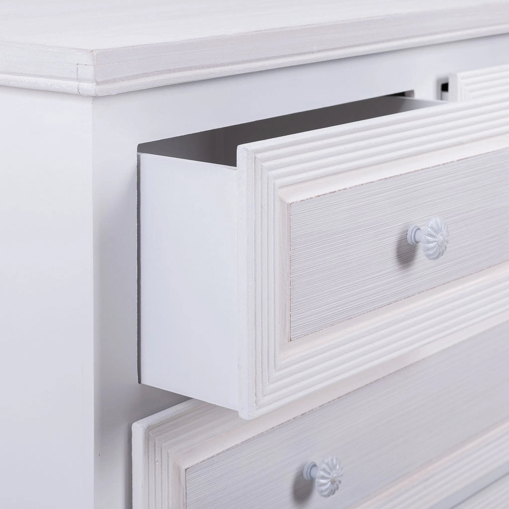 Comò in legno bianco 80x40x105