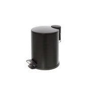 Pattumiera a Pedale in Acciaio Tonda Bagno Cucina 3 Lt Feridras Colore: Nero
