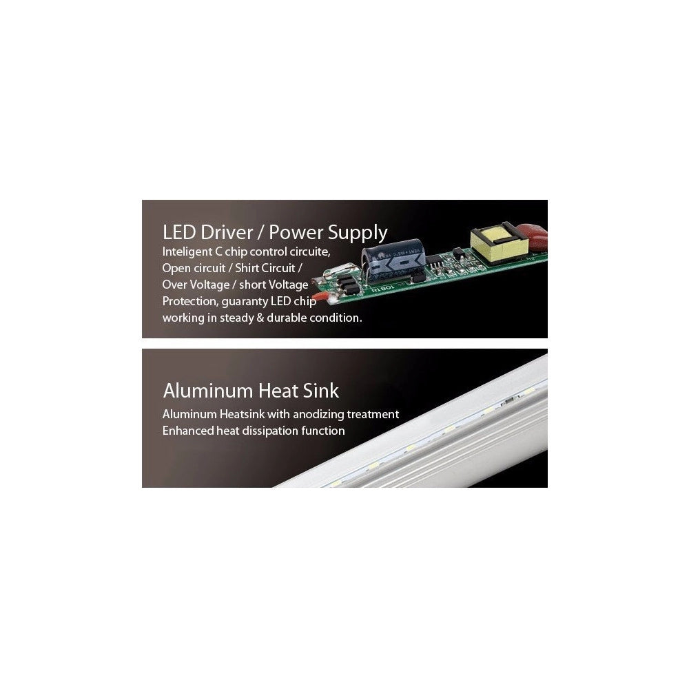 Trade Shop - Tubo T5 Neon Led 6 10 15 18 W Watt 30 60 90 120 Cm Luce Fredda Naturale Calda - -bianco Naturale  Copertura Opaca 120 Cm   -