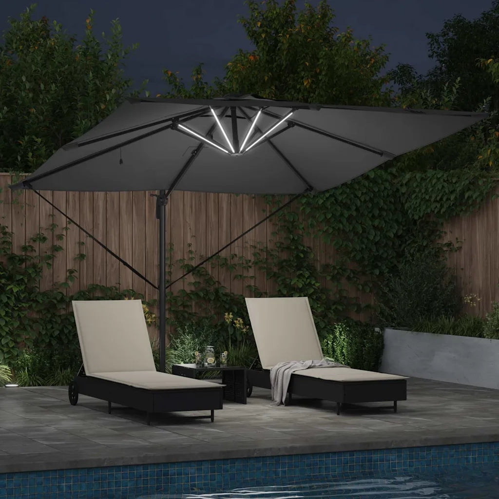 Ombrellone Antracite 286 x 284 x 270 cm Alluminio e Poliestere 42003321