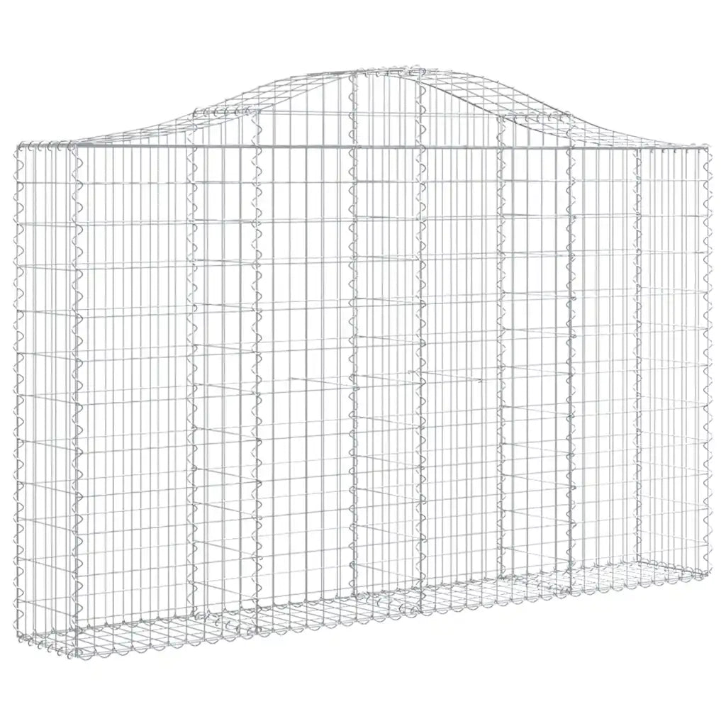 Cesti Gabbioni ad Arco 3 pz 200x30x120/140 cm Ferro Zincato 3145452