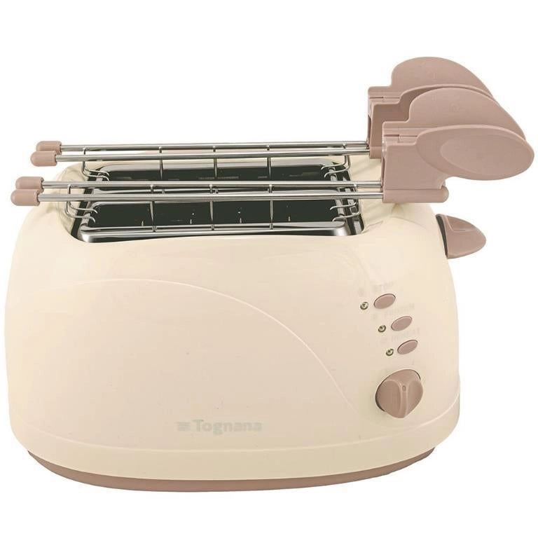 Tostapane Elettrico 2 Fette Spegnimento Automatico Champagne 750 Watt