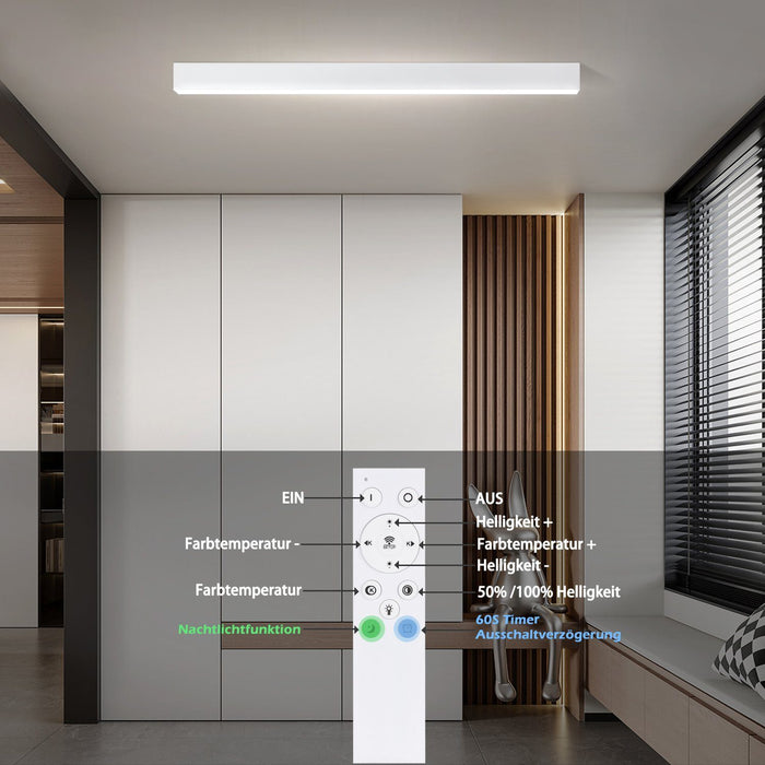 ZMH Lampada da soffitto moderna dimmerabile telecomando per ufficio