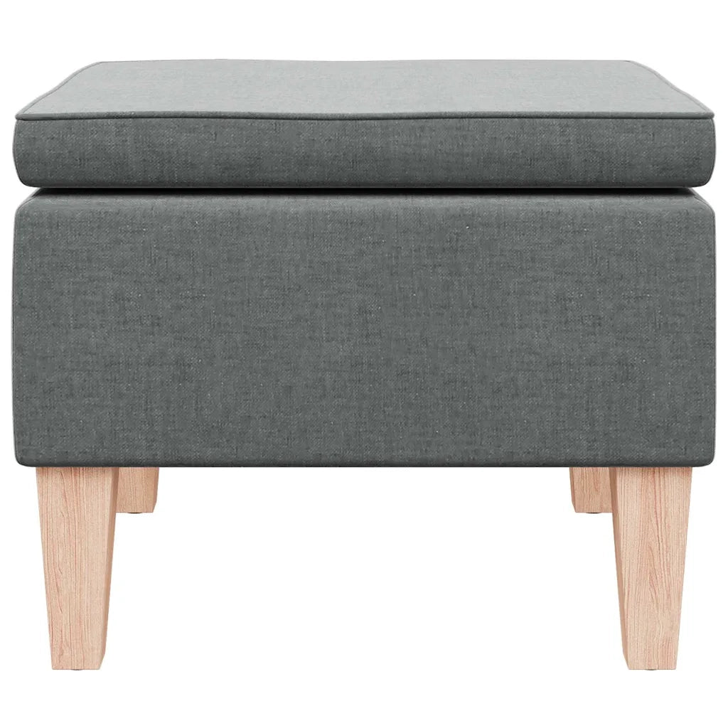 Poggiapiedi con Gambe in Legno Grigio Scuro in Tessuto cod mxl 44826