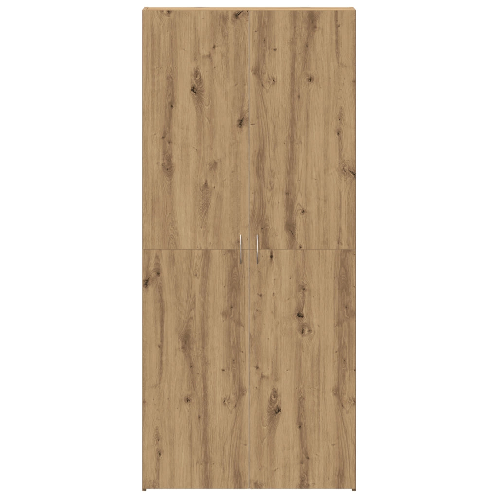 Cabinetto per scarpe in rovere artigianale 80x35,5x180 cm in legno ingegnerizzato