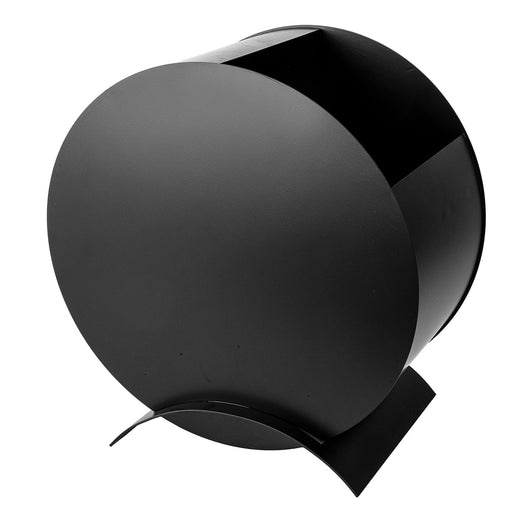 Porta Pellet Salvadanaio Ø55x55 cm in Ferro Verniciato Grigio Martellato