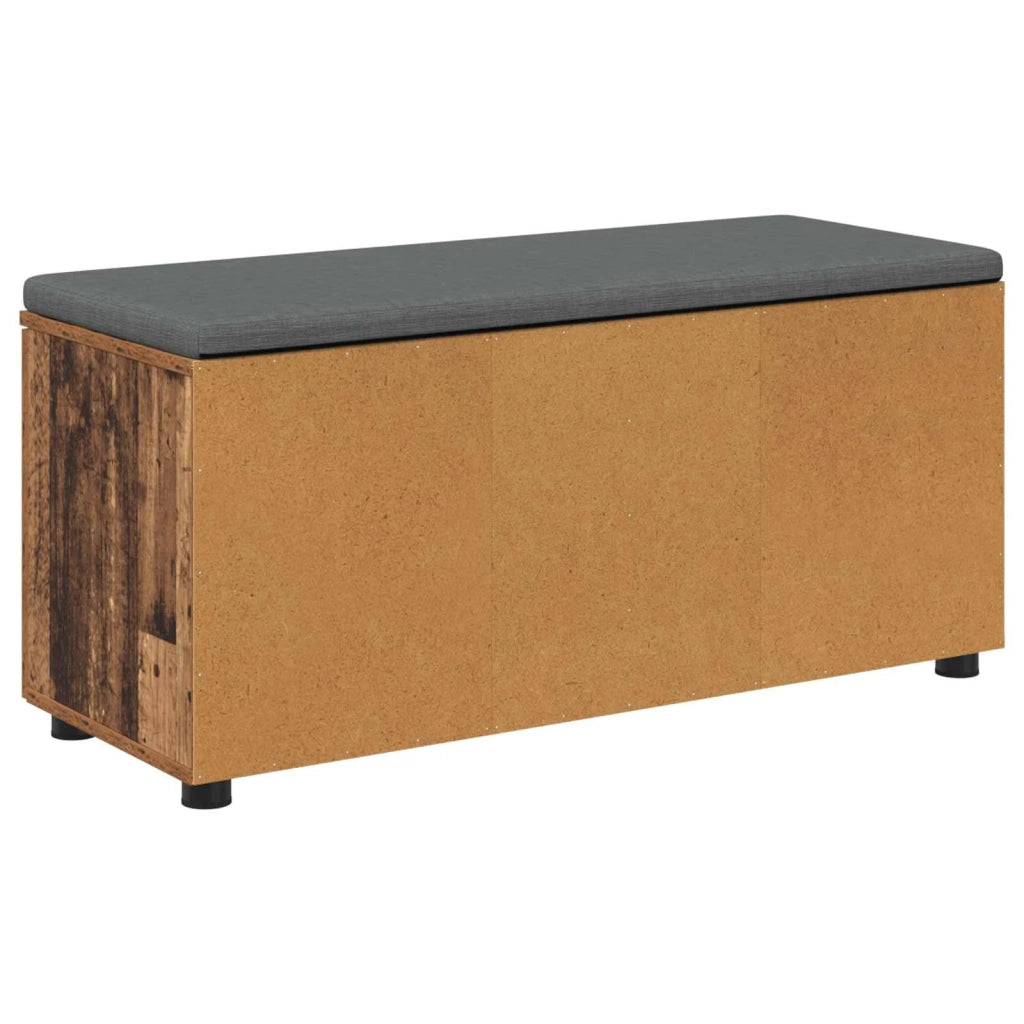 Panca per ingresso con cuscino-Sgabello-Panca da Corridoio Legno vecchio 100 x 38 x 46 cm 170822