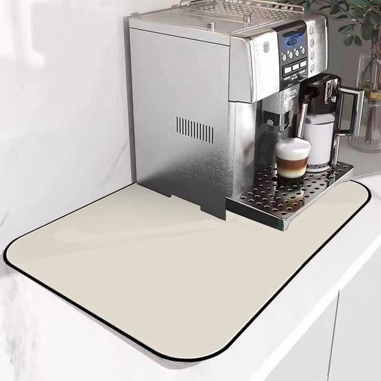 Mat di assorbimento per caffè per servizio - mat di assorbimento per golella - fondo in gomma - mat di assorbimento per cucina - 50 x 40 cm - beige