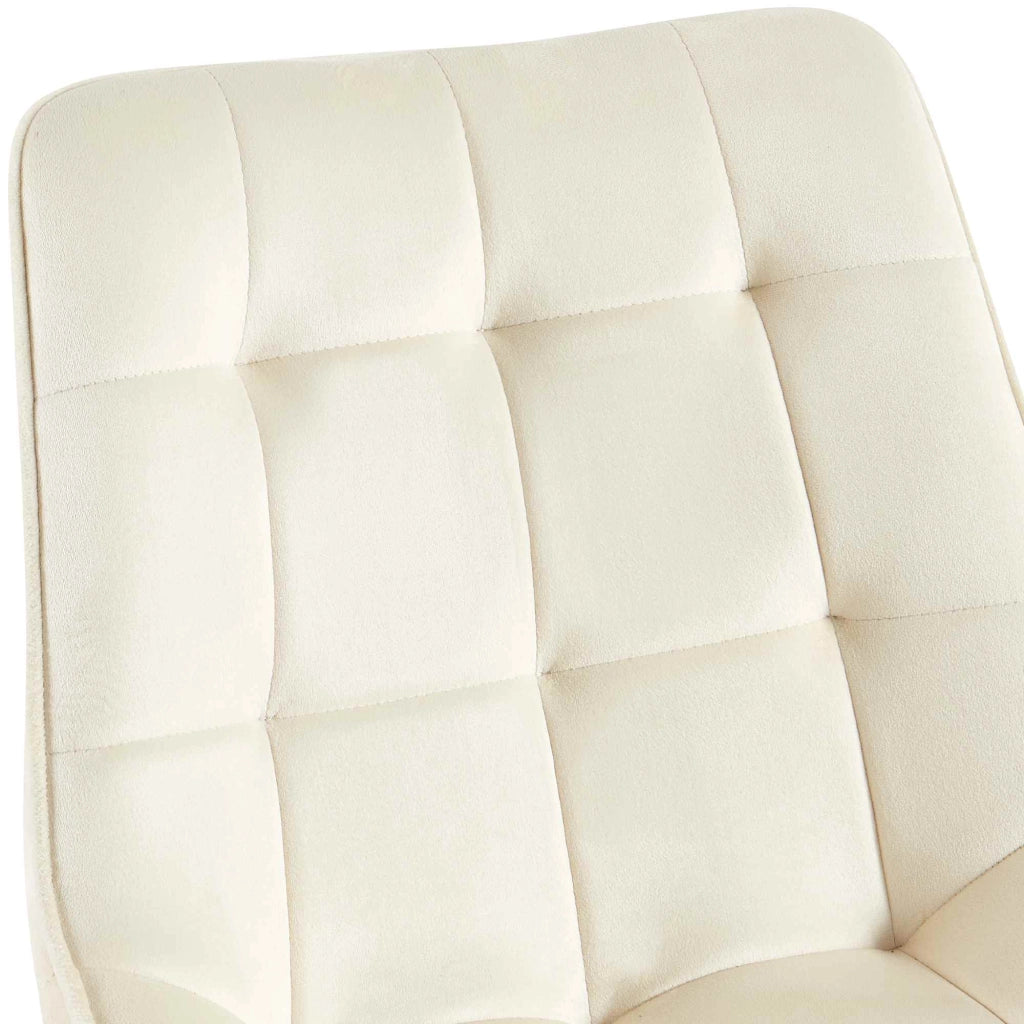 Sedia da Pranzo Colby crema,Velluto