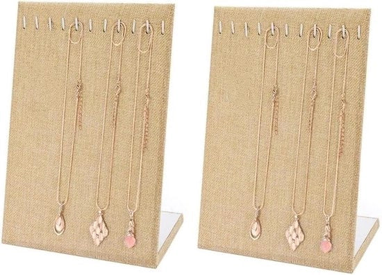 Tavolo di presentazione per collane a forma di L, Display elegante per gioielli, Standaard di presentazione pratica