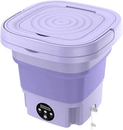 Mini Lavatrice Compacta - Efficace in Energie - Riutilizzabile - 8L - Blu - Asciugamano - Ideale per Studenti & Camping con Asciugamano - Lavatrice Compatta