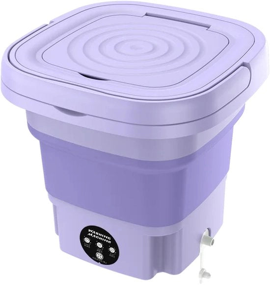 Mini Lavatrice Compacta - Efficace in Energie - Riutilizzabile - 8L - Blu - Asciugamano - Ideale per Studenti & Camping con Asciugamano - Lavatrice Compatta