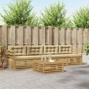 Set di divani da esterno 5 pz Bianco e Beige 3389988