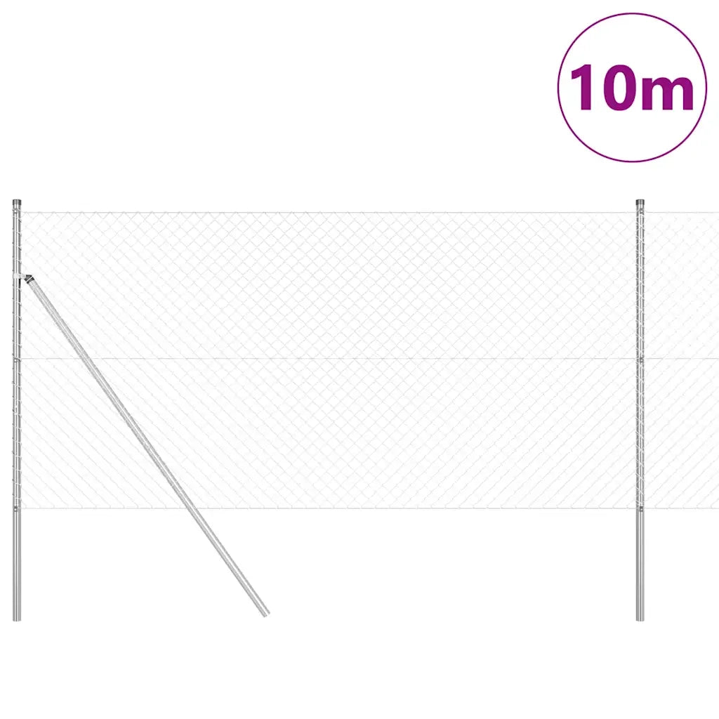 Palo della recinzione Argento 10 x 1,4 m (rete 40 x 40 mm)