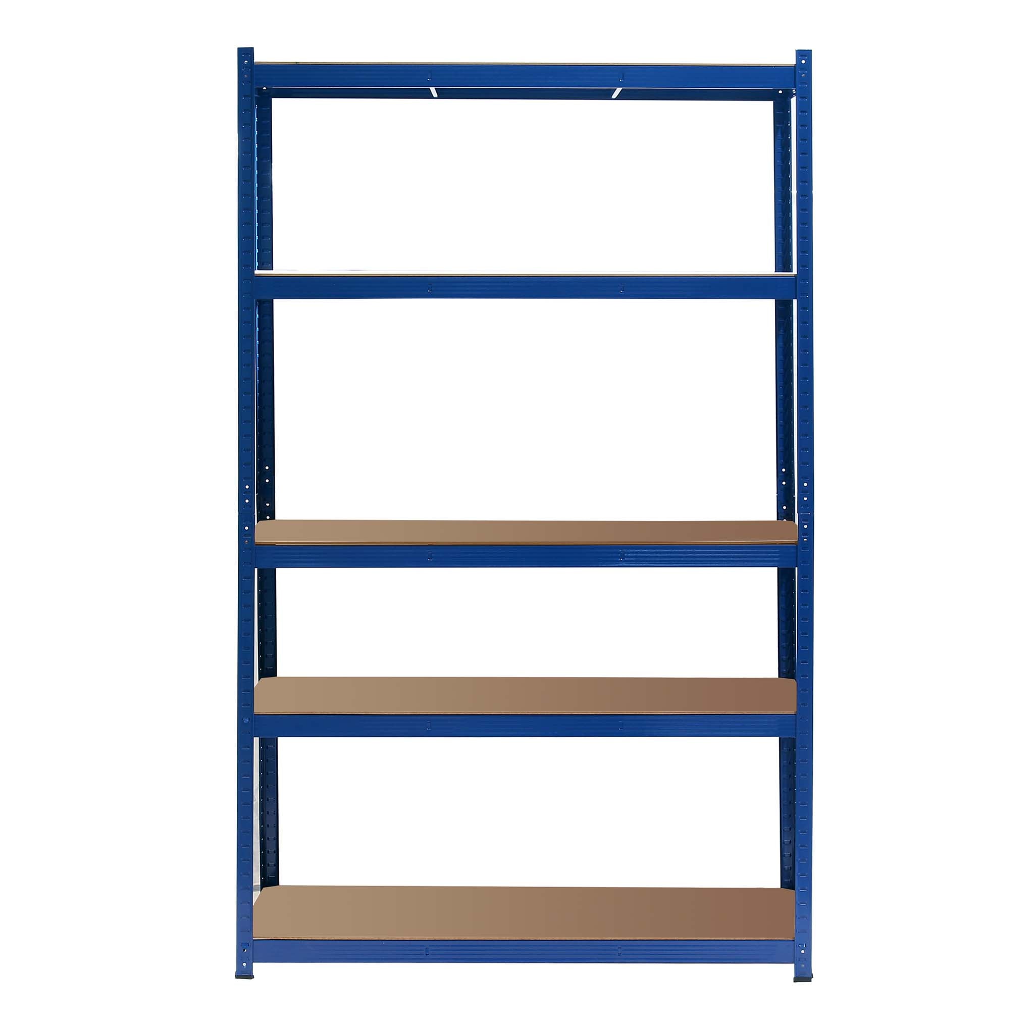 Scaffale per carichi pesanti blu 120x60x204cm Scaffale a incastro 5 ripiani 200kg/piano