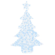 Albero di Natale con 100 LED-Luci decorative natalizie Bianco freddo 122 cm Acrilico