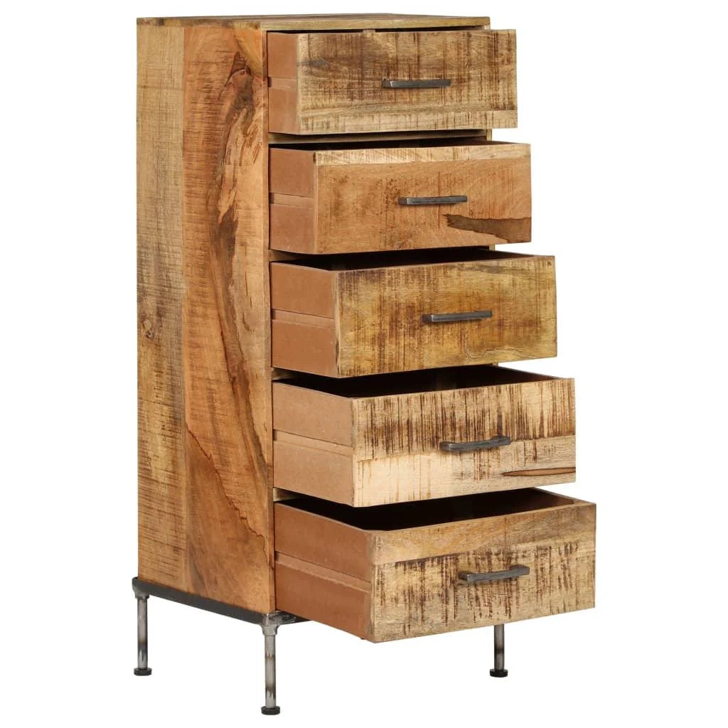 Buffet credenza mobiletto consolle mobile contenitore cassettiera 106 cm legno massello di mango 4402089