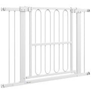 Desviae Cancelletto per cani regolabile 76-104 cm, altezza 76 cm, bianco, con doppia chiusura per porte e scale