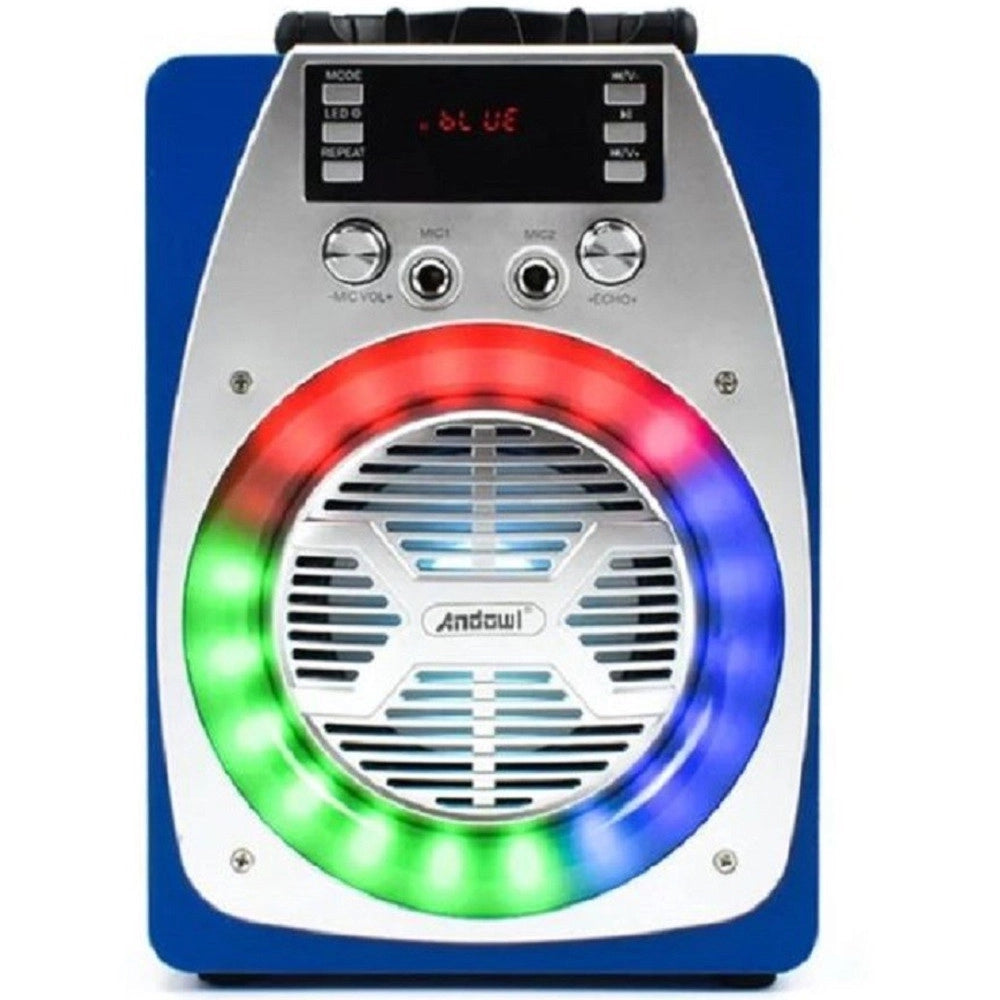 Trade Shop - Speaker Portatile Karaoke Altoparlante Bluetooth Wireless Microfono Led Q-yx606 -