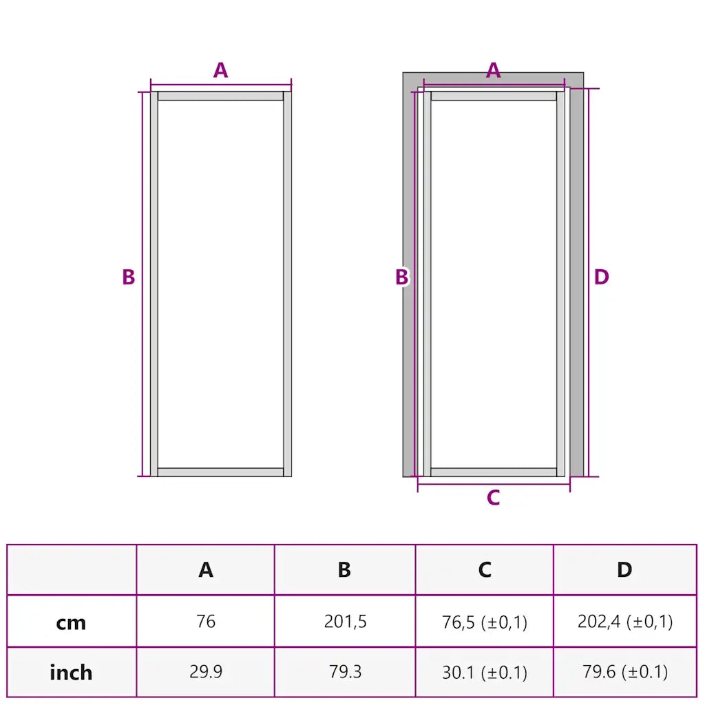 Porta Interni Sottile Oro 76x201,5cm Vetro Temperato Alluminio 155144