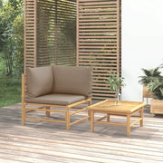 Set Salotto da Giardino 2pz con Cuscini Tortora BambÃ¹cod mxl 95678