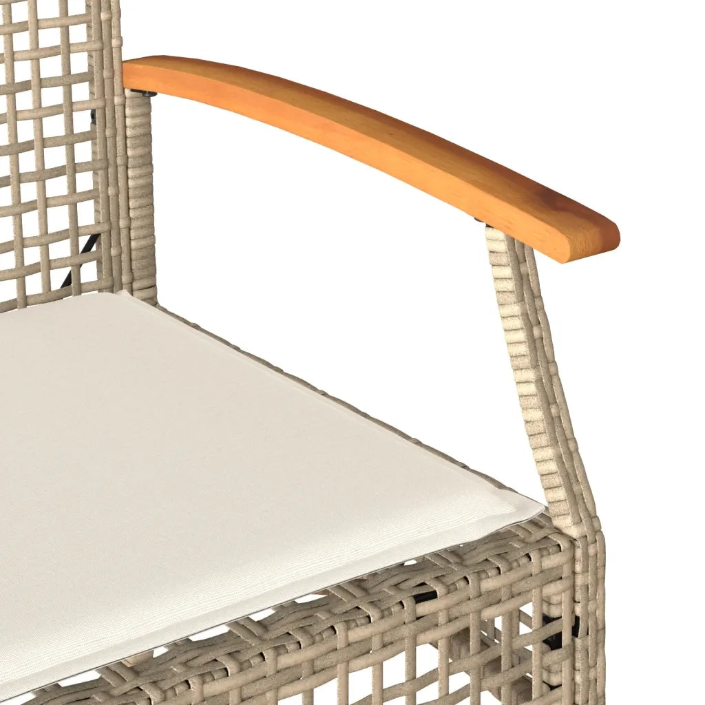 Set Divani da Giardino 4 pz | Set Salotto da Giardino con Cuscini in Polyrattan Beige