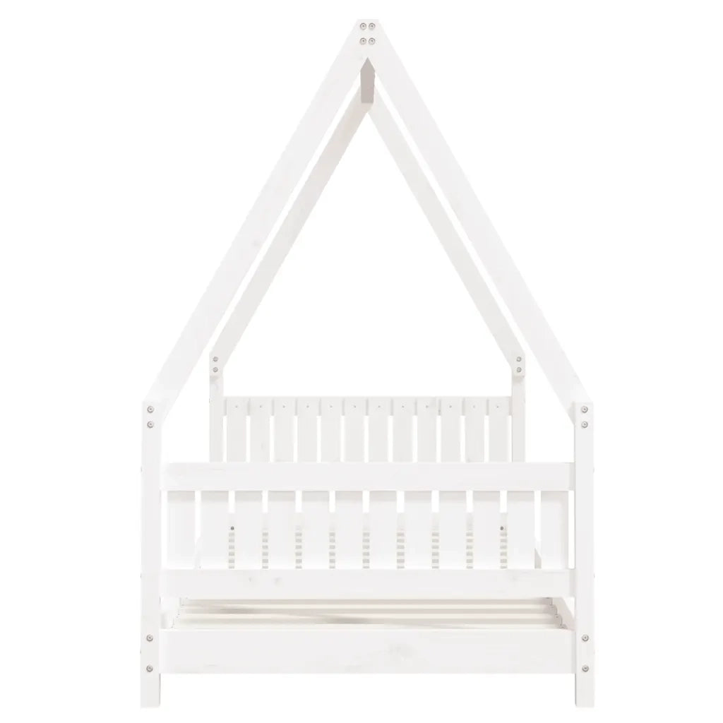 Giroletto per Bambini | Letto Infantile | Lettino Bianco 90x190cm in Legno Massello di Pino