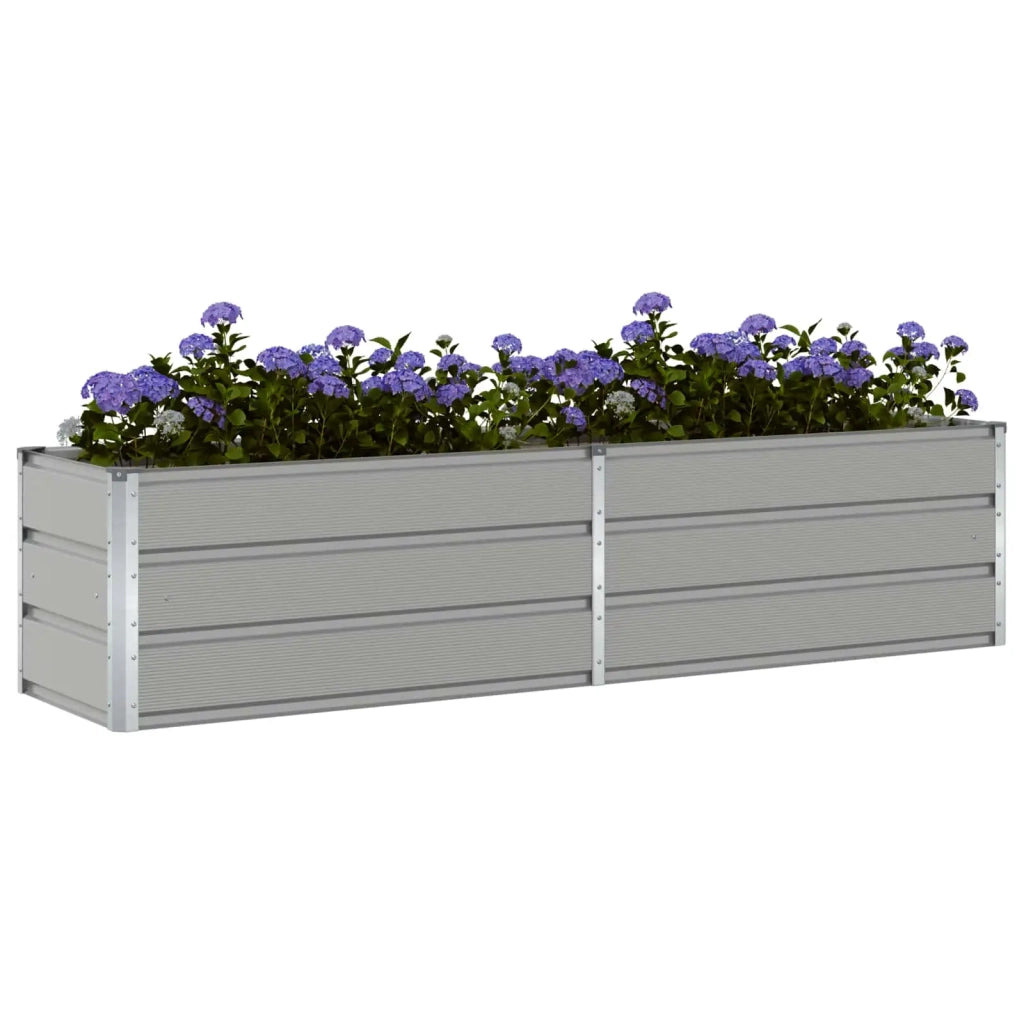 Fioriera Grigio chiaro 195 x 50 x 45 cm Acciaio zincato
