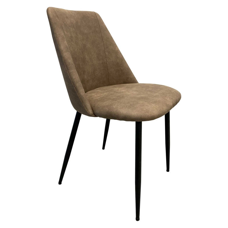 Sedia Molly Tessuto Marrone Struttura Metallo Cm 49,2x57,5h48,5/84