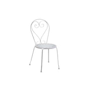 Sedia Metallo New Old Bianco Crema Cm 41x48h90