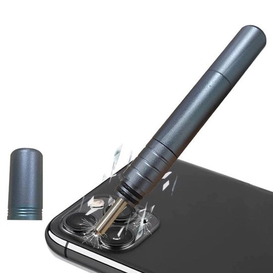 Strumento per Rompere Vetro Auto - Flessibilità di Prestazione - Alta Precisione - Duraturo - Adatto per Telefoni Cellulari - 114x13,8mm - Penna per Rompere Vetro