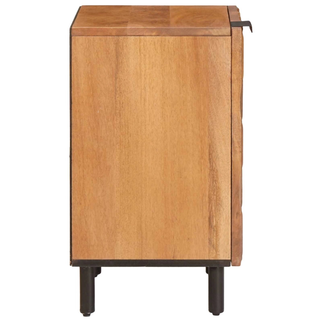 Mobiletto da bagno compatto rettangolare con pratico ripiano portaoggetti 38 x 33 x 58 cm legno marrone 02_0057780