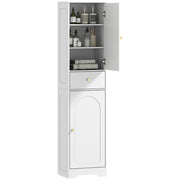 Armadio da bagno colonna con ante cassetto e ripiani regolabili ¨C Minimal ¨C bianco 40x29.5x170cm