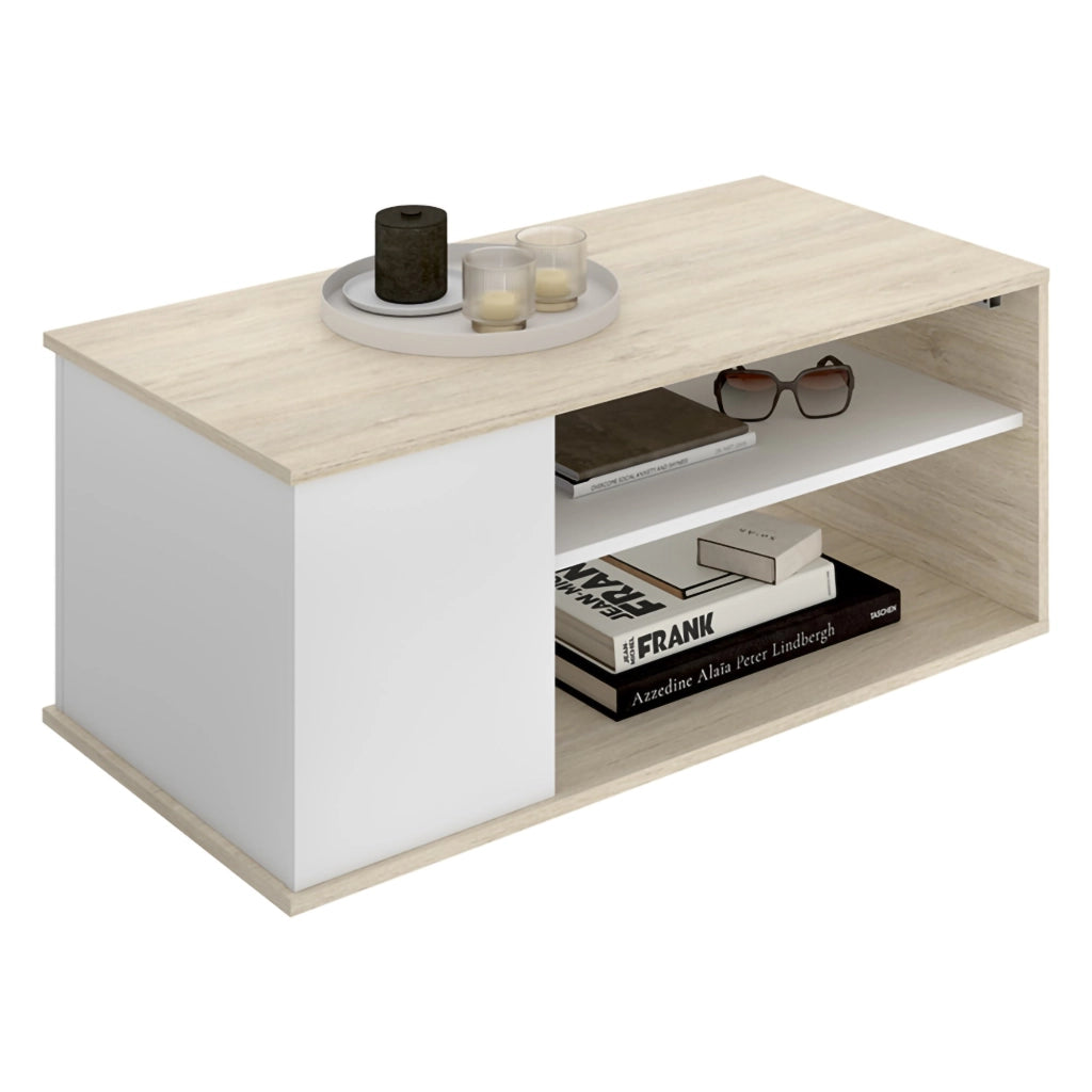 Fargo, Tavolino da Salotto Cassetti, 50x100x42h cm Bianco