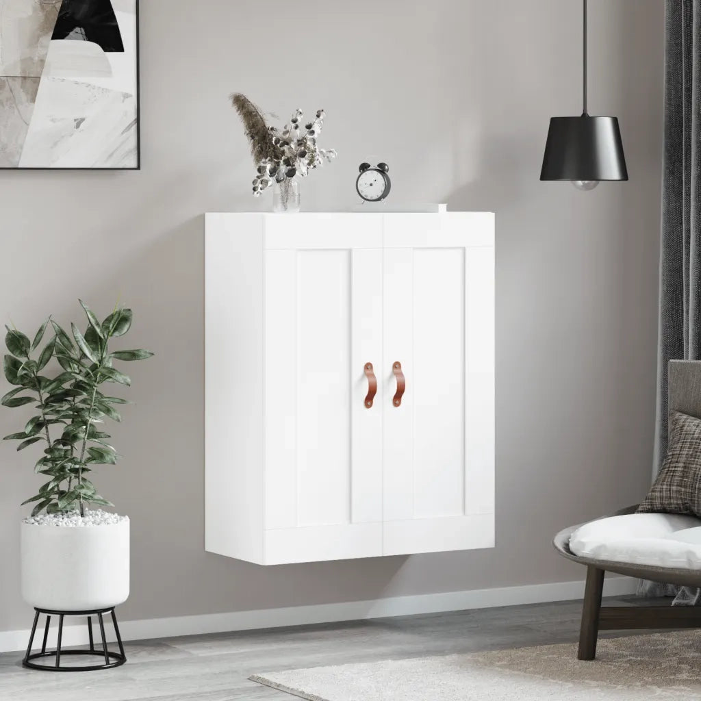 Armadietto a Muro | Mobile a Parete Bianco 69,5x34,90 cm in Legno Multistrato