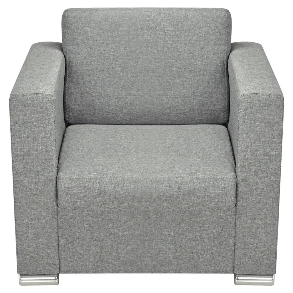 Poltrona Grigio Chiaro in Tessuto 243579