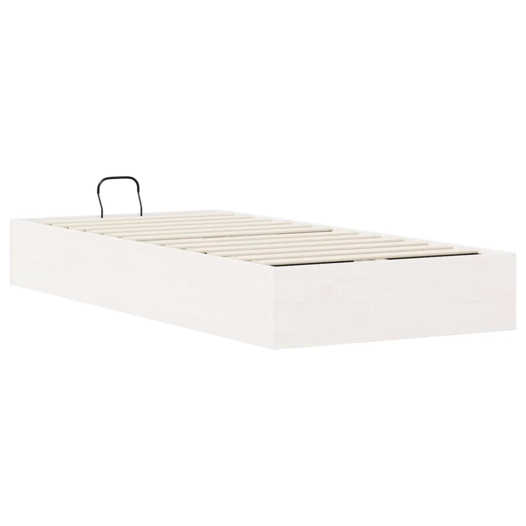 Telaio del Letto Ottomano con Ripostiglio Bianco 90 x 190 cm 3418763