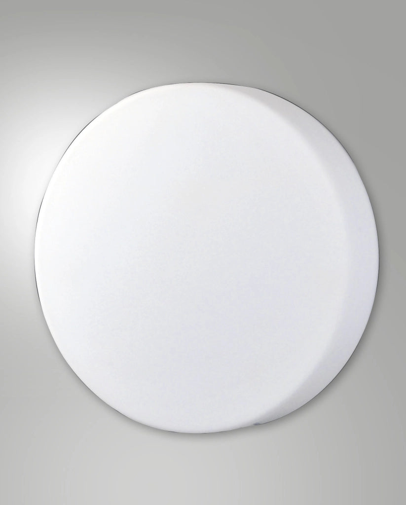 Plafoniera Graff Bianco in Metallo e Vetro Soffiato, LED Integrato 24W 2950lm, 3000K Warm White, Dimmerabile a Taglio di Fase Ø400mm