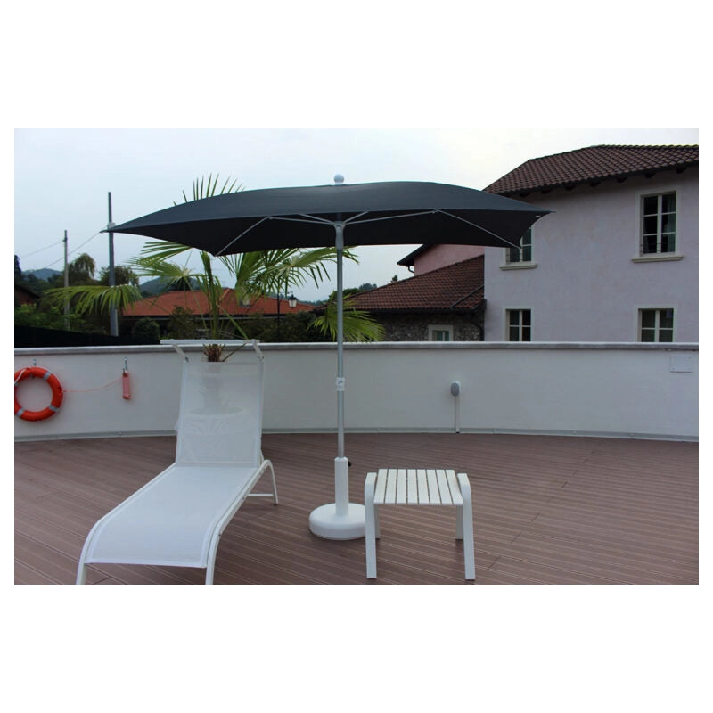 Ombrellone a palo centrale Superalux Rett 240x150 - Antracite