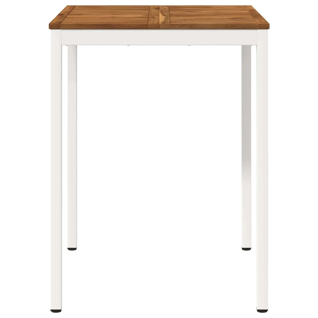 Tavolo Bar da Giardino Naturale e Bianco 80 x 80,5 x 105 cm 901338
