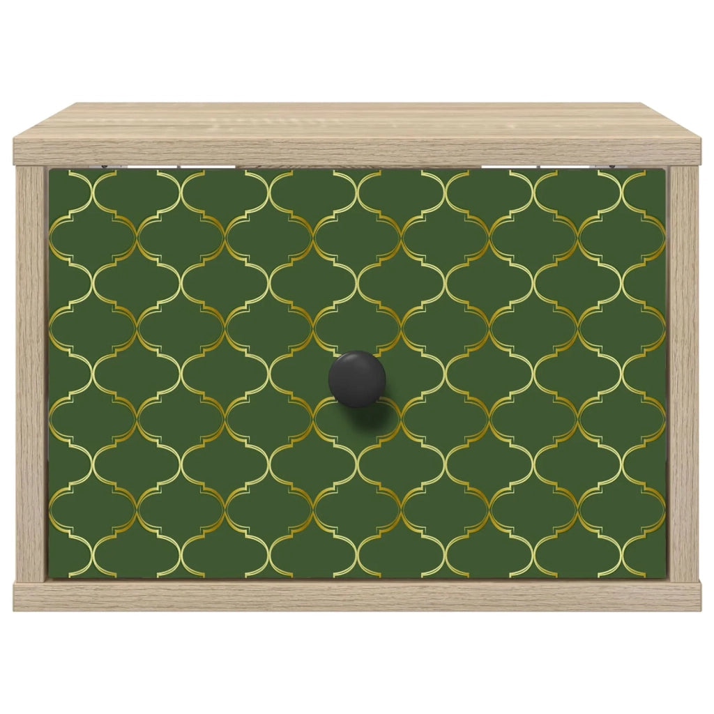 Mobiletto da comodino a parete GELEEN 2 pz Rovere Sonoma 8007438