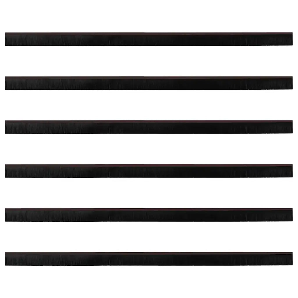 Spazzole per porte a vite 6 pcs Marrone 100 cm
